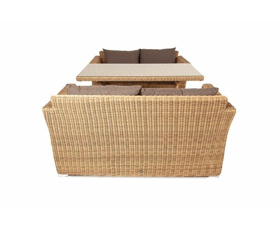 "Мокко" обеденная группа плетеная из ротанга, цвет соломенный, изображение 2 | Интернет магазин мебели и декора LifeDekor