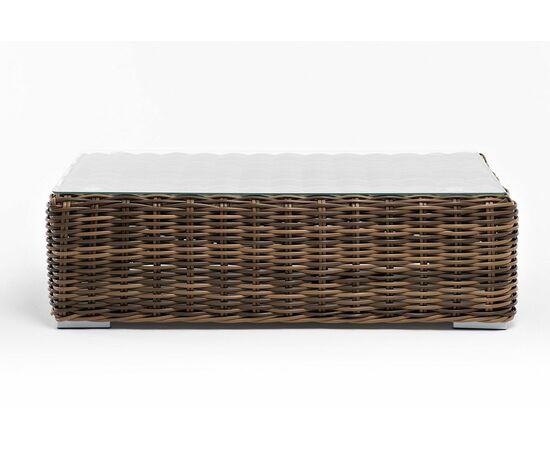 "Палермо" журнальный столик из искусственного ротанга, цвет соломенный, изображение 2 | Интернет магазин мебели и декора LifeDekor