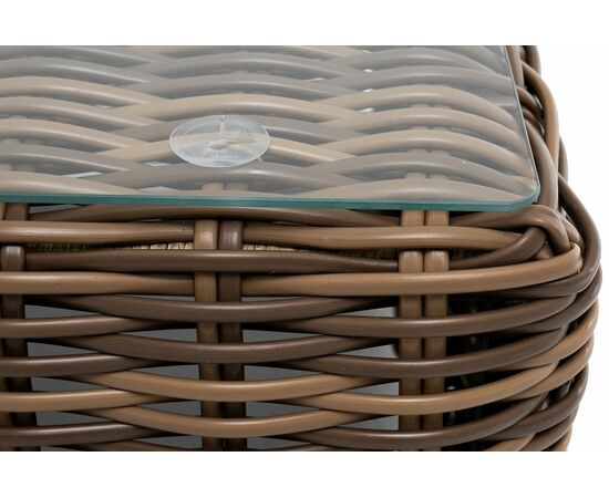 "Палермо" журнальный столик из искусственного ротанга, цвет соломенный, изображение 4 | Интернет магазин мебели и декора LifeDekor