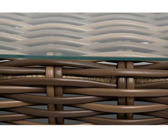 "Палермо" журнальный столик из искусственного ротанга, цвет соломенный, изображение 5 | Интернет магазин мебели и декора LifeDekor