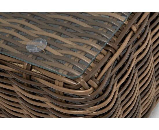 "Палермо" журнальный столик из искусственного ротанга, цвет соломенный, изображение 8 | Интернет магазин мебели и декора LifeDekor