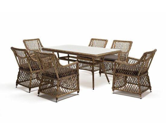 "Латте" обеденная группа плетеная, цвет соломенный, изображение 5 | Интернет магазин мебели и декора LifeDekor