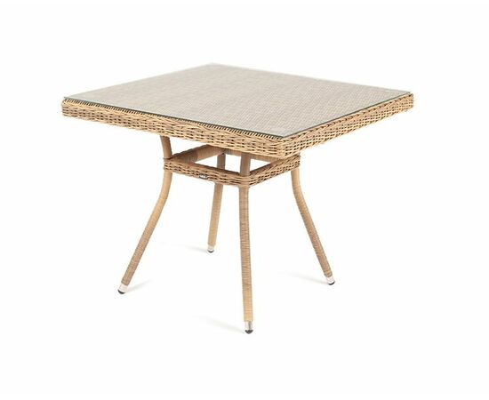 "Айриш" стол плетеный из искусственного ротанга, цвет соломенный | Интернет магазин мебели и декора LifeDekor