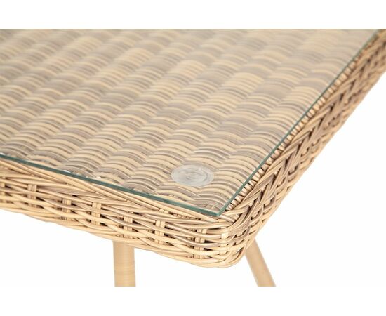 "Айриш" стол плетеный из искусственного ротанга, цвет соломенный, изображение 3 | Интернет магазин мебели и декора LifeDekor