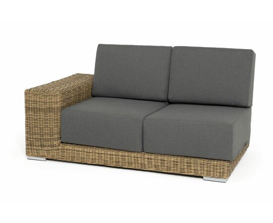 "Капри" модуль диванный правый с подушками, цвет соломенный | Интернет магазин мебели и декора LifeDekor