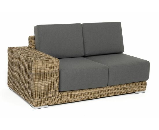 "Капри" модуль диванный правый с подушками, цвет соломенный, изображение 2 | Интернет магазин мебели и декора LifeDekor