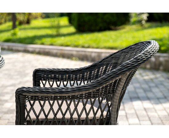 "Дольче" обеденная группа из искусственного ротанга, цвет графит, изображение 12 | Интернет магазин мебели и декора LifeDekor