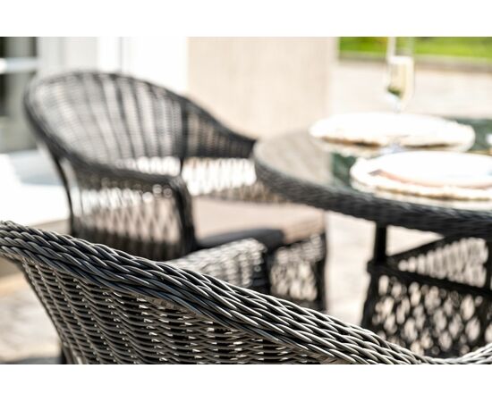 "Дольче" обеденная группа из искусственного ротанга, цвет графит, изображение 14 | Интернет магазин мебели и декора LifeDekor