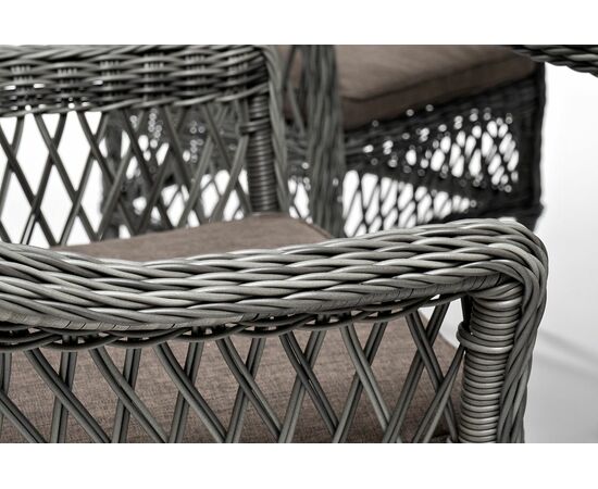 "Дольче" обеденная группа из искусственного ротанга, цвет графит, изображение 21 | Интернет магазин мебели и декора LifeDekor