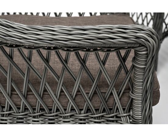 "Дольче" обеденная группа из искусственного ротанга, цвет графит, изображение 27 | Интернет магазин мебели и декора LifeDekor