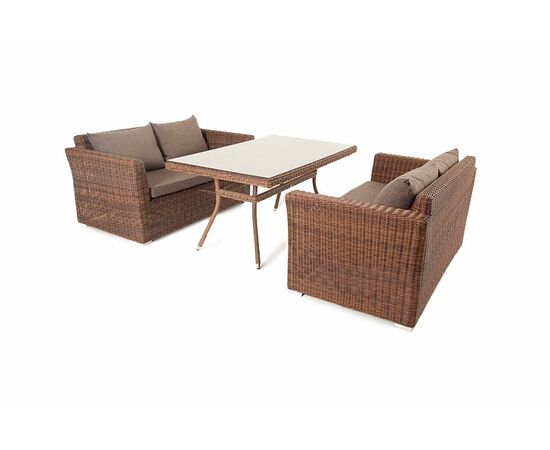 "Мокко" обеденная группа плетеная из ротанга, цвет коричневый | Интернет магазин мебели и декора LifeDekor