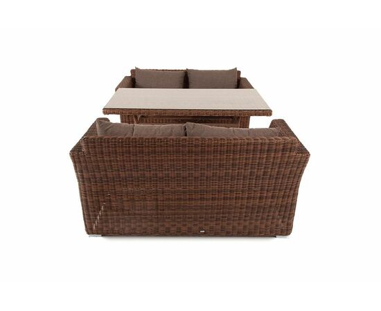 "Мокко" обеденная группа плетеная из ротанга, цвет коричневый, изображение 2 | Интернет магазин мебели и декора LifeDekor