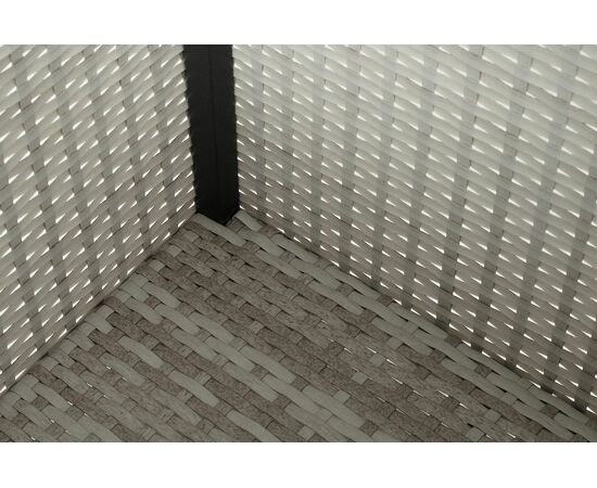 "Лунго" кашпо для цветов большое плетеное из искусственного ротанга, цвет бежевый, изображение 5 | Интернет магазин мебели и декора LifeDekor