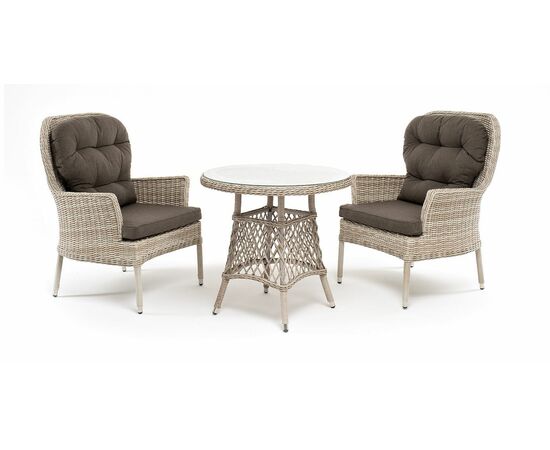 "Алиса" кофейный комплект из искусственного ротанга, цвет бежевый | Интернет магазин мебели и декора LifeDekor