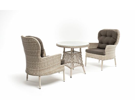 "Алиса" кофейный комплект из искусственного ротанга, цвет бежевый, изображение 3 | Интернет магазин мебели и декора LifeDekor