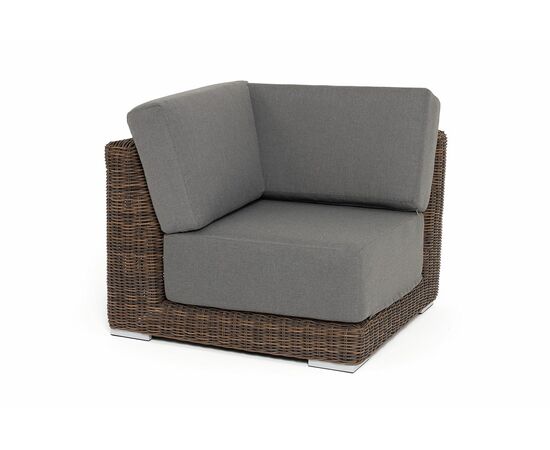 "Капри" модуль диванный угловой с подушками, цвет коричневый | Интернет магазин мебели и декора LifeDekor