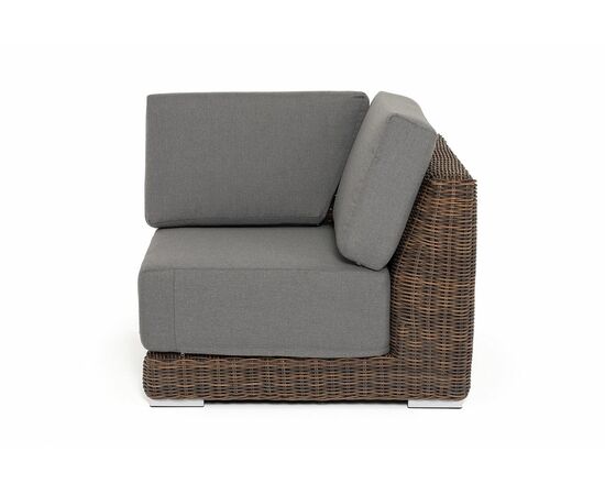 "Капри" модуль диванный угловой с подушками, цвет коричневый, изображение 3 | Интернет магазин мебели и декора LifeDekor