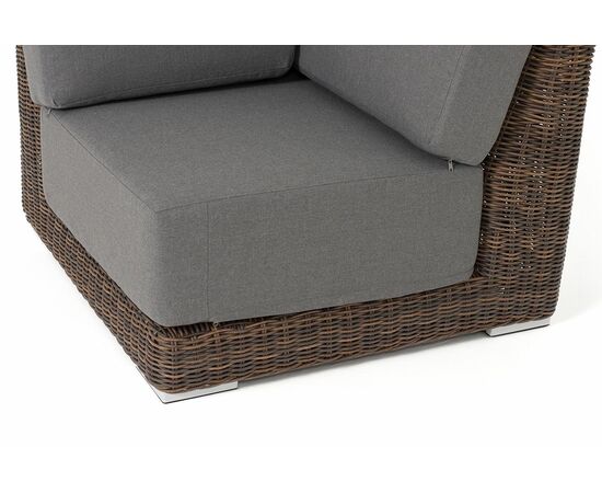 "Капри" модуль диванный угловой с подушками, цвет коричневый, изображение 5 | Интернет магазин мебели и декора LifeDekor