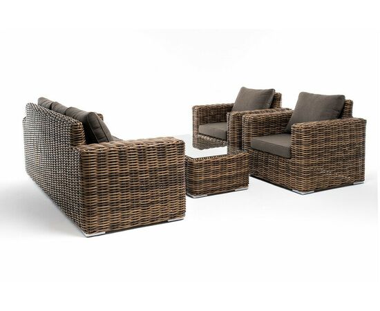 "Палермо" лаунж-зона из искусственного ротанга, цвет соломенный, изображение 25 | Интернет магазин мебели и декора LifeDekor