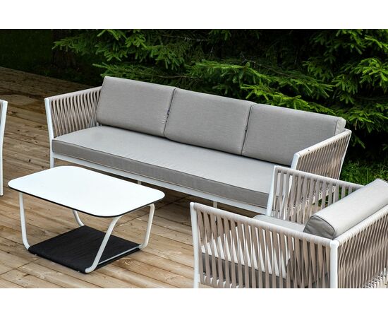 "Касабланка" лаунж-зона плетеная из роупа 5-местная, цвет бежевый, изображение 5 | Интернет магазин мебели и декора LifeDekor