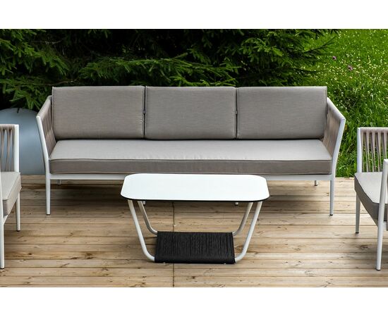 "Касабланка" лаунж-зона плетеная из роупа 5-местная, цвет бежевый, изображение 7 | Интернет магазин мебели и декора LifeDekor