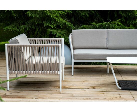 "Касабланка" лаунж-зона плетеная из роупа 5-местная, цвет бежевый, изображение 8 | Интернет магазин мебели и декора LifeDekor