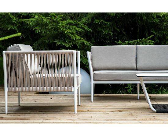 "Касабланка" лаунж-зона плетеная из роупа 5-местная, цвет бежевый, изображение 9 | Интернет магазин мебели и декора LifeDekor