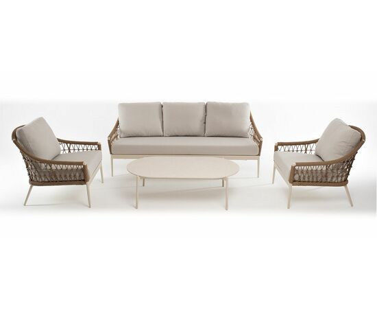 "Венеция" лаунж-зона из искусственного ротанга, цвет соломенный, изображение 20 | Интернет магазин мебели и декора LifeDekor