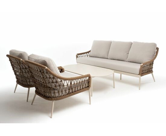 "Венеция" лаунж-зона из искусственного ротанга, цвет соломенный, изображение 21 | Интернет магазин мебели и декора LifeDekor