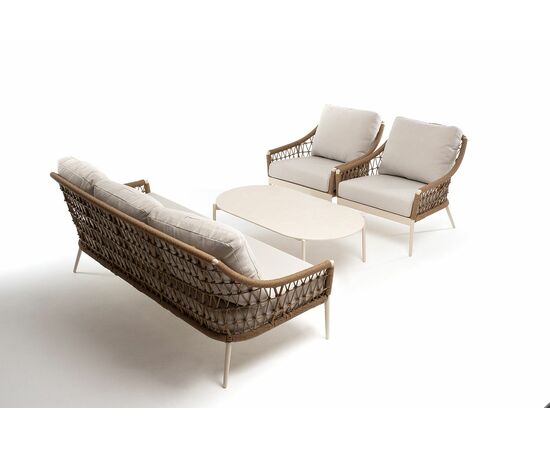 "Венеция" лаунж-зона из искусственного ротанга, цвет соломенный, изображение 24 | Интернет магазин мебели и декора LifeDekor