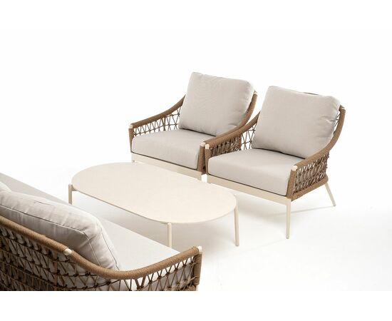 "Венеция" лаунж-зона из искусственного ротанга, цвет соломенный, изображение 25 | Интернет магазин мебели и декора LifeDekor