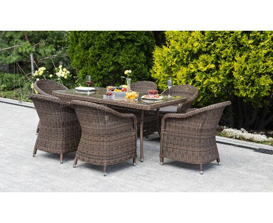 "Эспрессо" обеденная группа плетеная, цвет коричневый, изображение 2 | Интернет магазин мебели и декора LifeDekor