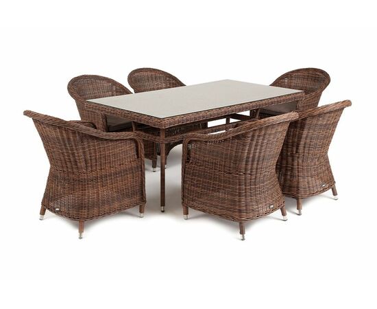 "Эспрессо" обеденная группа плетеная, цвет коричневый, изображение 3 | Интернет магазин мебели и декора LifeDekor