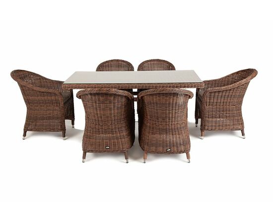 "Эспрессо" обеденная группа плетеная, цвет коричневый, изображение 4 | Интернет магазин мебели и декора LifeDekor
