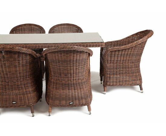 "Эспрессо" обеденная группа плетеная, цвет коричневый, изображение 5 | Интернет магазин мебели и декора LifeDekor