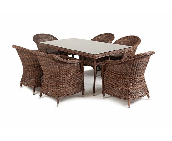 "Эспрессо" обеденная группа плетеная, цвет коричневый, изображение 6 | Интернет магазин мебели и декора LifeDekor