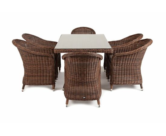 "Эспрессо" обеденная группа плетеная, цвет коричневый, изображение 7 | Интернет магазин мебели и декора LifeDekor