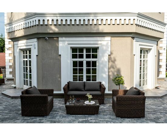 "Капучино Сингл" лаунж-зона из искусственного ротанга, цвет коричневый, изображение 2 | Интернет магазин мебели и декора LifeDekor