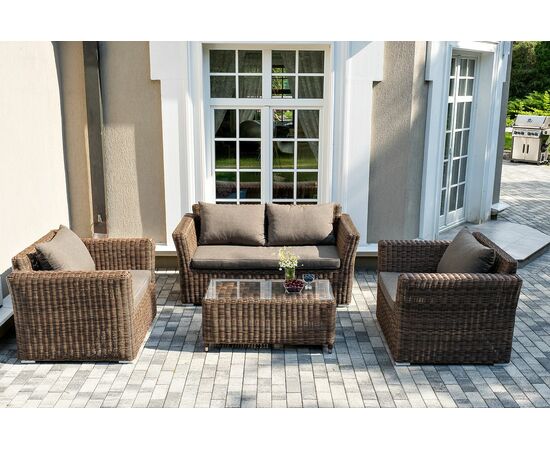 "Капучино Сингл" лаунж-зона из искусственного ротанга, цвет коричневый, изображение 5 | Интернет магазин мебели и декора LifeDekor