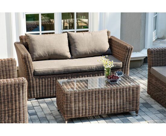 "Капучино Сингл" лаунж-зона из искусственного ротанга, цвет коричневый, изображение 8 | Интернет магазин мебели и декора LifeDekor