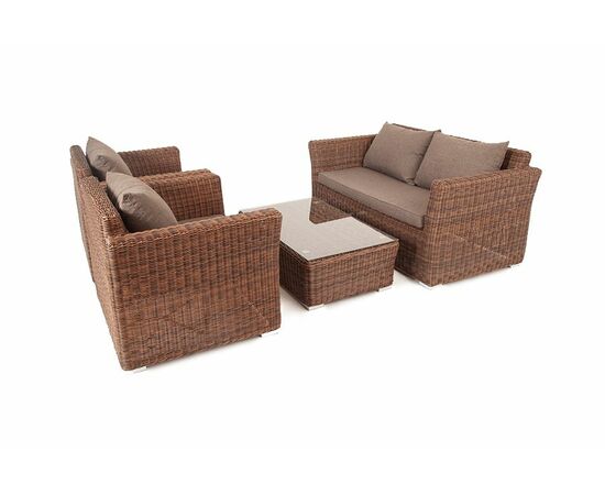 "Капучино Сингл" лаунж-зона из искусственного ротанга, цвет коричневый, изображение 19 | Интернет магазин мебели и декора LifeDekor