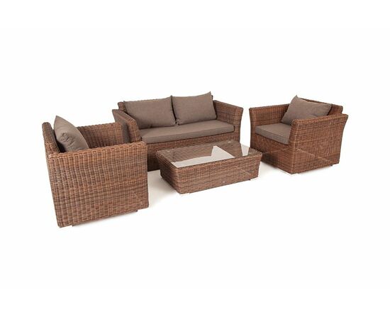 "Капучино Сингл" лаунж-зона из искусственного ротанга, цвет коричневый, изображение 20 | Интернет магазин мебели и декора LifeDekor