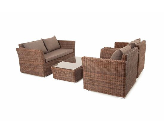 "Капучино Сингл" лаунж-зона из искусственного ротанга, цвет коричневый, изображение 21 | Интернет магазин мебели и декора LifeDekor