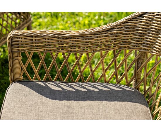 "Дольче" обеденная группа из искусственного ротанга, цвет соломенный, изображение 6 | Интернет магазин мебели и декора LifeDekor