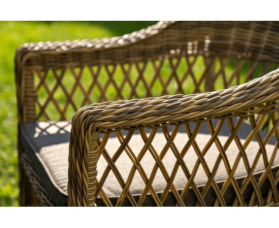"Дольче" обеденная группа из искусственного ротанга, цвет соломенный, изображение 8 | Интернет магазин мебели и декора LifeDekor