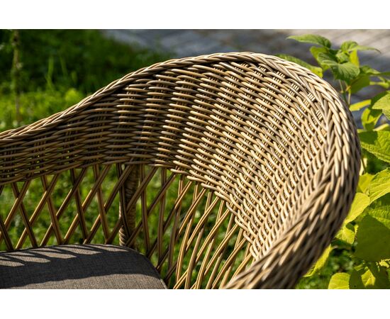"Дольче" обеденная группа из искусственного ротанга, цвет соломенный, изображение 10 | Интернет магазин мебели и декора LifeDekor
