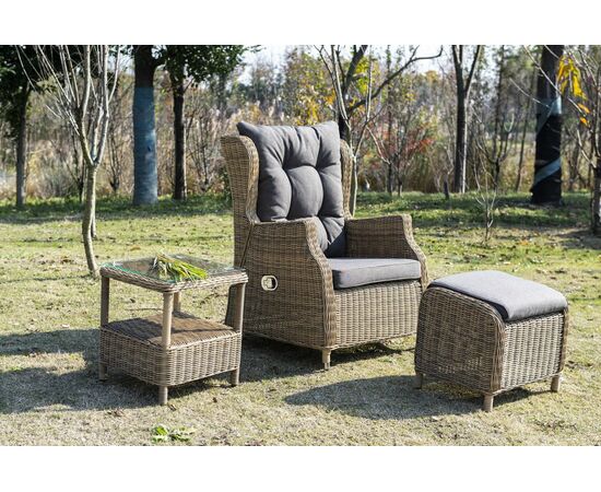 "Форио" столик кофейный из искусственного ротанга, цвет соломенный, изображение 7 | Интернет магазин мебели и декора LifeDekor