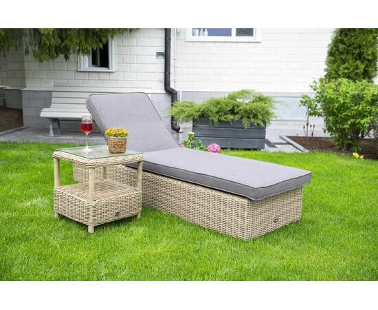 "Форио" столик кофейный из искусственного ротанга, цвет соломенный, изображение 8 | Интернет магазин мебели и декора LifeDekor