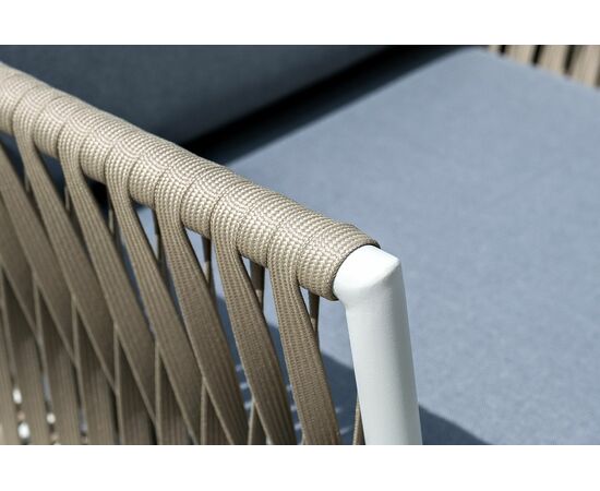 "Касабланка" лаунж-зона плетеная из роупа 4-местная, цвет серый, изображение 14 | Интернет магазин мебели и декора LifeDekor