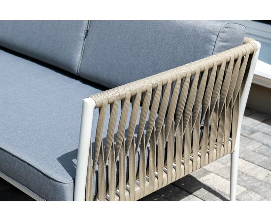 "Касабланка" лаунж-зона плетеная из роупа 4-местная, цвет серый, изображение 19 | Интернет магазин мебели и декора LifeDekor